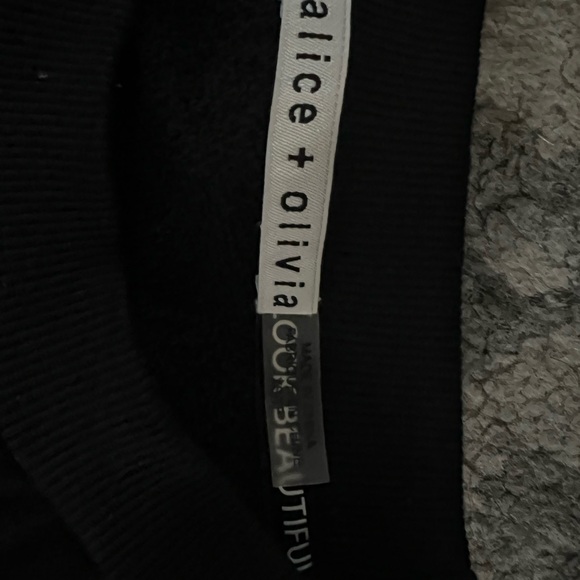 Alice & Olivia Charlotte Lace Up Sweatshirt -VINCE CAMUTO  Leopard Print Sweater - Picture 5 of 7